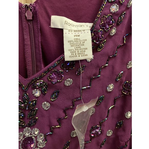 Bead. Georgette Fit 'n' Flare Gown 14W NWT - Picture 10 of 10